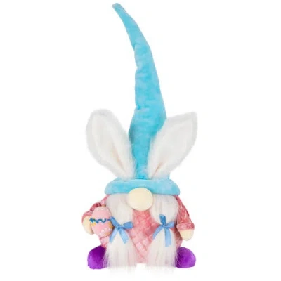 Northlight Girl Gnome Girl With Bunny Ears Easter Figure In Blue