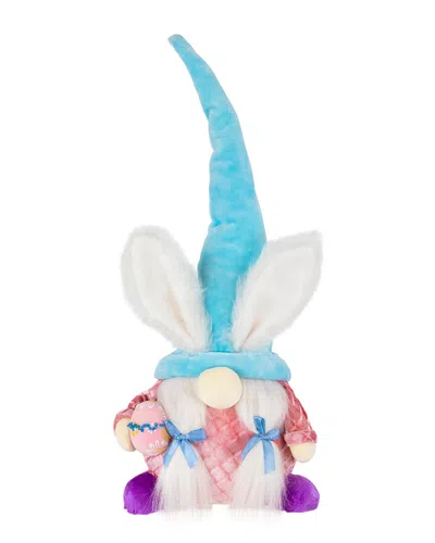 Northlight Girl Gnome With Bunny Ears Figure In Blue