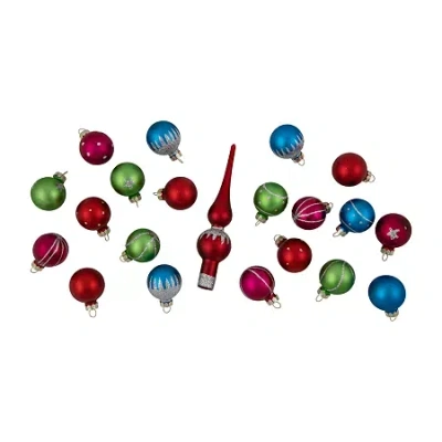 Northlight Glass Decorations And 20-pc. Christmas Tree Topper In Multi