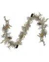Northlight Glitter Champagne Gold Pomegranate Apple Pine Cone & Berry Christmas Garland