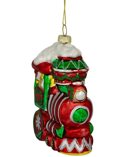 Northlight Glittered Train Christmas Glass Hanging Ornament In Multi