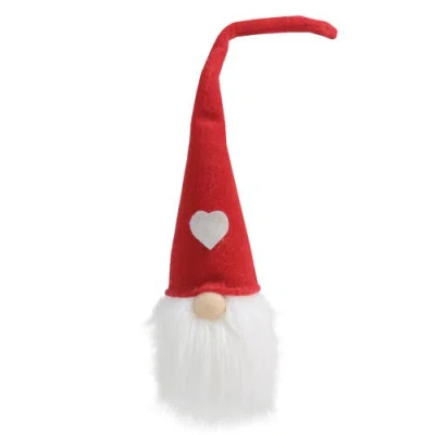 Northlight Gnome Head With Heart Hat Christmas Decoration In Red