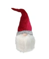 Northlight Gnome With Bendable Glitter Velvet Textured Hat Christmas Decoration In Red