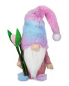 Northlight Gnome With Tulips Spring Figurine In Purple