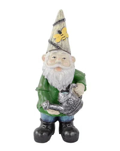 Northlight Gnome With Watering Can Outdoor Garden Statue In Green