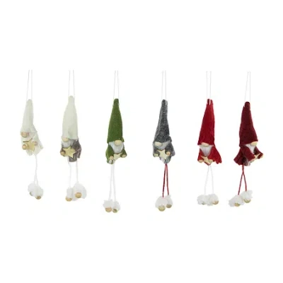 NORTHLIGHT GNOMES PLUSH 6-PC. CHRISTMAS ORNAMENT