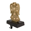 Northlight Gold Glittered Led Lighted Angel 7in Christmas Stocking Holder In Multi