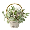 Northlight Gourds And Berries Fall Harvest Artificial Birch Basket Arrangement In Green