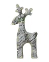 Northlight 22" Gray Rustic Glittered Christmas Reindeer Table Top Decoration