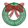 Northlight Green Glitter With Led Lights Pre-lit Wreath In Green