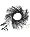 Northlight Halloween Twig Wreath With Bats In Black