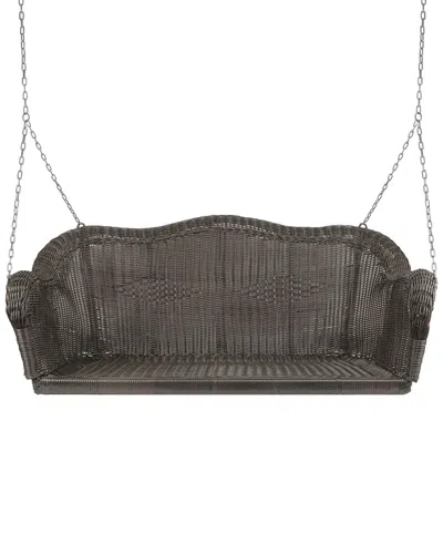 Northlight Hand Woven Resin Wicker Porch Swing With Chain