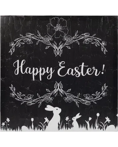 Northlight Happy Easter Bunnies Canvas Wall Art In Black