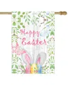 Northlight Happy Easter Bunny Ears Outdoor House Flag In Pink