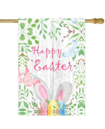 Northlight Happy Easter Rabbit Ears Outdoor House Flag 28" X 40" In Pink