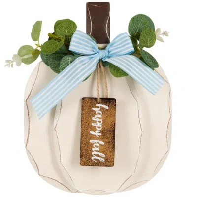 Northlight Happy Fall Wooden Pumpkin Fall Harvest Wall Decoration In Neutral