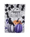 Northlight "happy Halloween" Pumpkins And Crow Outdoor House Flag, 40" X 28" In Multi