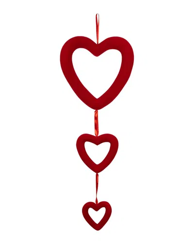 Northlight Heart Trio Valentine's Day Wall Decoration In Red