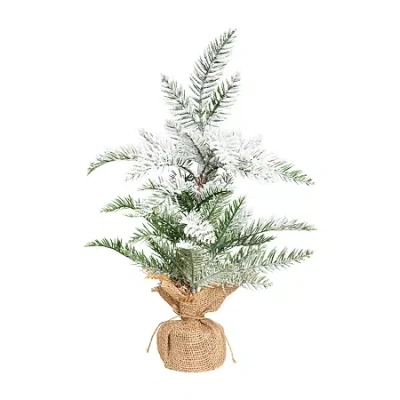 Northlight Heavily Pine 1 1/2 Feet Flocked Christmas Tree In Multi