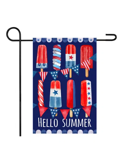 Northlight Hello Summer Popsicle Americana Garden Flag, 18" X 12.5" In Blue