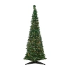 Northlight Holly Leaf Pop-up With Clear Lights 6 Foot Pre-lit Christmas Tree In Green