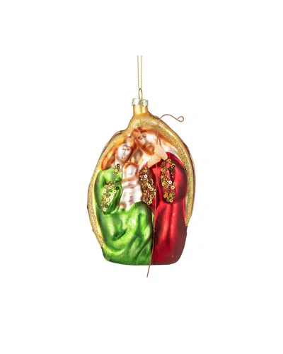 Northlight Holy Family Glass Nativity Christmas Ornament In Multi