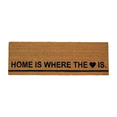 Northlight Home Is Where The Heart Is Outdoor Rectangular Doormat In Brown