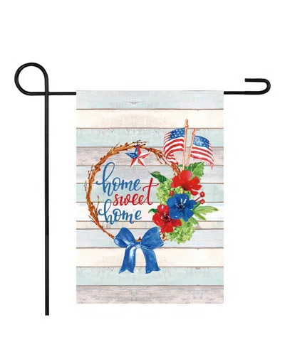 Northlight Home Sweet Home Patriotic Wreath Outdoor Garden Flag 12.5" X 18" In Red