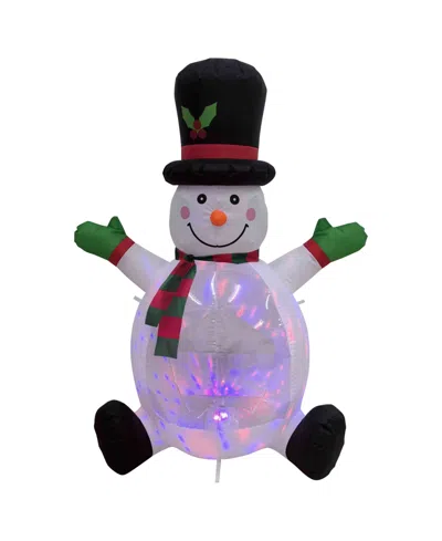 Northlight Inflatable Snowman With Top Hat In Multicolor