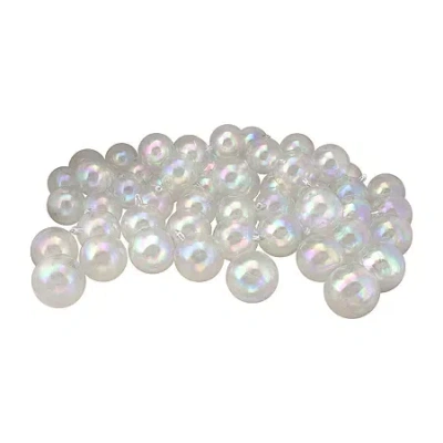 Northlight Iridescent Silver Ball 60-pc. Christmas Ornament In Multi