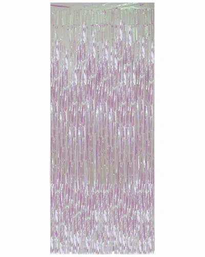Northlight Iridescent Tinsel Christmas Window Or Door Curtain 3ft X 8ft In Clear
