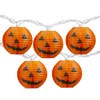 Northlight 10ct Jack-o-lantern Paper Lantern Halloween Lights In Orange
