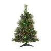 Northlight Kingston Cashmere Full Artificial Multi Led Lights 3 Foot Pre-lit Pine Christmas Tree In Green