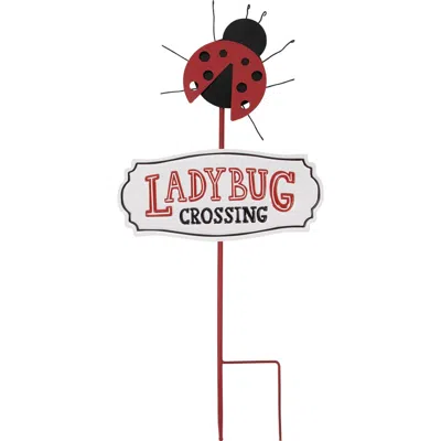 Northlight Ladybug Crossing Metal Outdoor Garden Stake In Multi