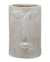 Northlight Large Abstract Face Ceramic Outdoor Garden Planter