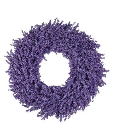 NORTHLIGHT LAVENDER ARTIFICIAL FLORAL SPRING WREATH 28" UNLIT