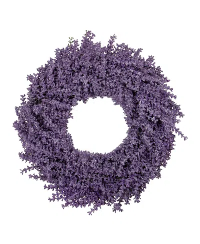 NORTHLIGHT LAVENDER ARTIFICIAL SPRING FLORAL WREATH 18" UNLIT