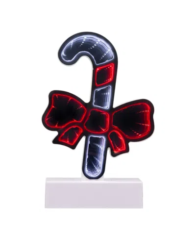 Northlight Led 3d Candy Cane With Bow Christmas Tunnel Light In White