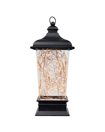 Northlight Led Fairy Lights Tapered Christmas Lantern In Black