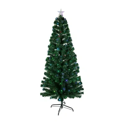 Northlight Led Fiber Optic Color Changing 6 Foot Pre-lit Christmas Tree In Green