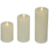 Northlight Led Flickering Flameless Pillar Candles In White