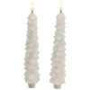 Northlight Led Flickering Flameless Wax Tapered Christmas Tree Candles In White