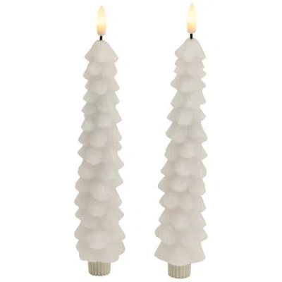 Northlight Led Flickering Flameless Wax Tapered Christmas Tree Candles In White