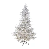 Northlight Led Flocked Garden 6 1/2 Foot Pre-lit Christmas Tree In White