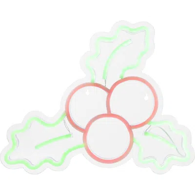 Northlight Led Holly Berries Neon Lighted Christmas Wall Or Window Decoration In Multi