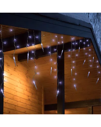 Northlight Led Ice Pillars Christmas Icicle Light Set In White