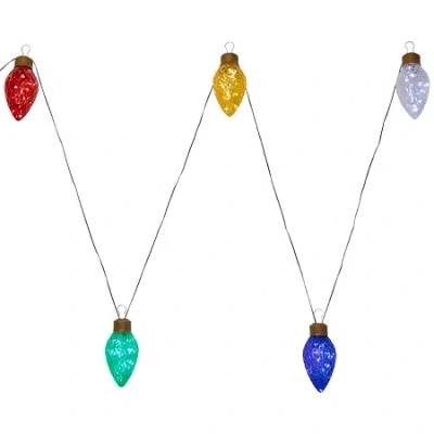 Northlight Led Jumbo C9 Style Commercial - 12ft - Multi-color - Black Wire - 5ct String Lights