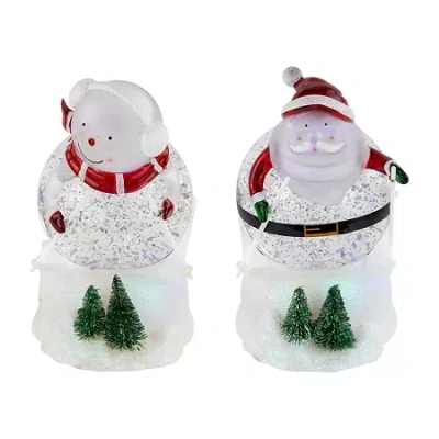 Northlight Led Lighted Acrylic Christmas Snow Globe In White