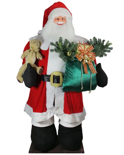 Northlight Led Lighted & Musical Inflatable Santa Claus Commercial Christmas Figurine In Red
