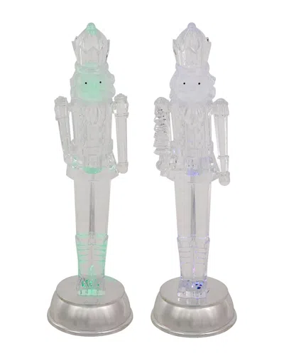 Northlight Led Lighted & Musical Nutcracker Christmas Figurine In Clear